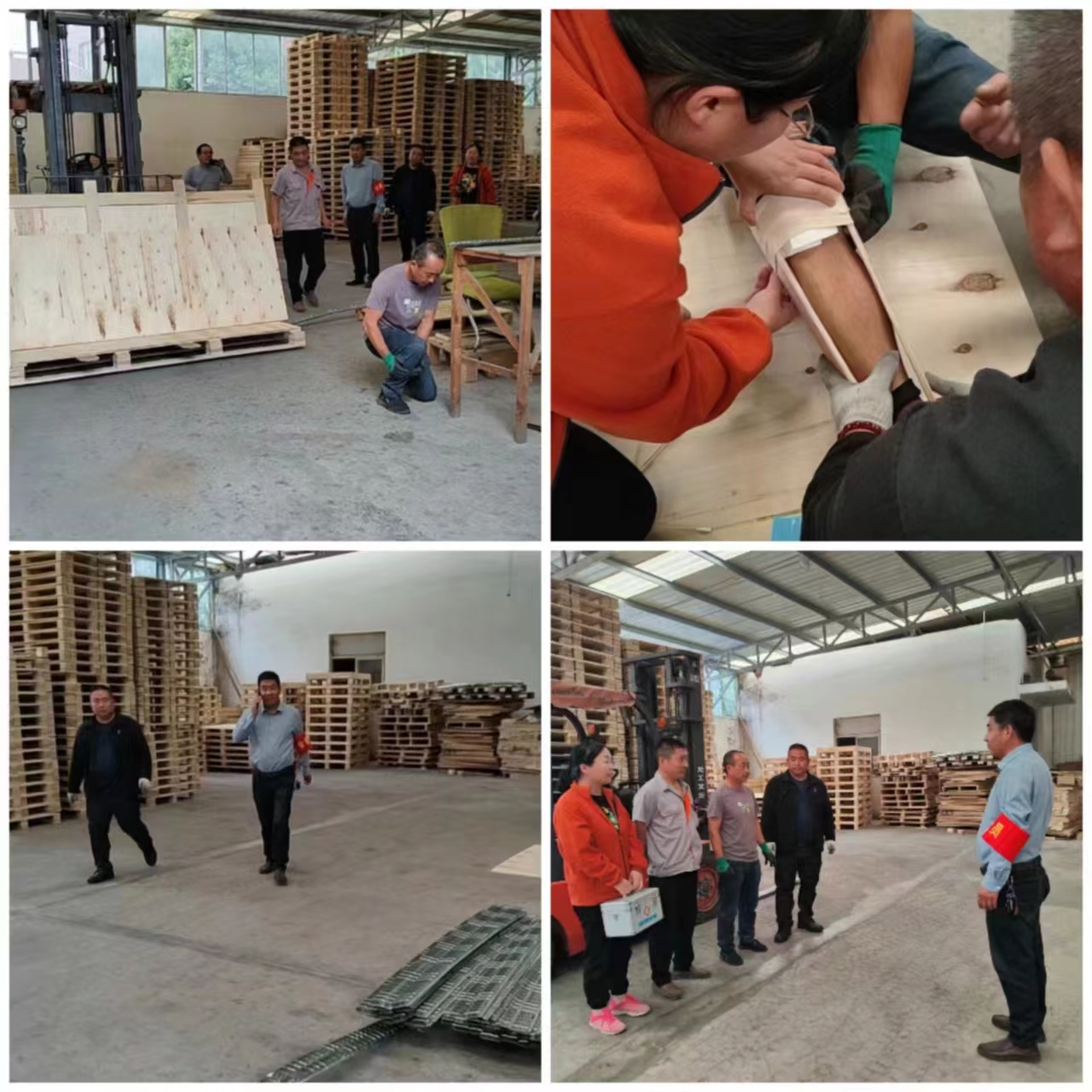 面對(duì)車間員工碰傷事故:無錫太行木業(yè)一次完整的應(yīng)急救援安全演練
